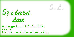 szilard lam business card